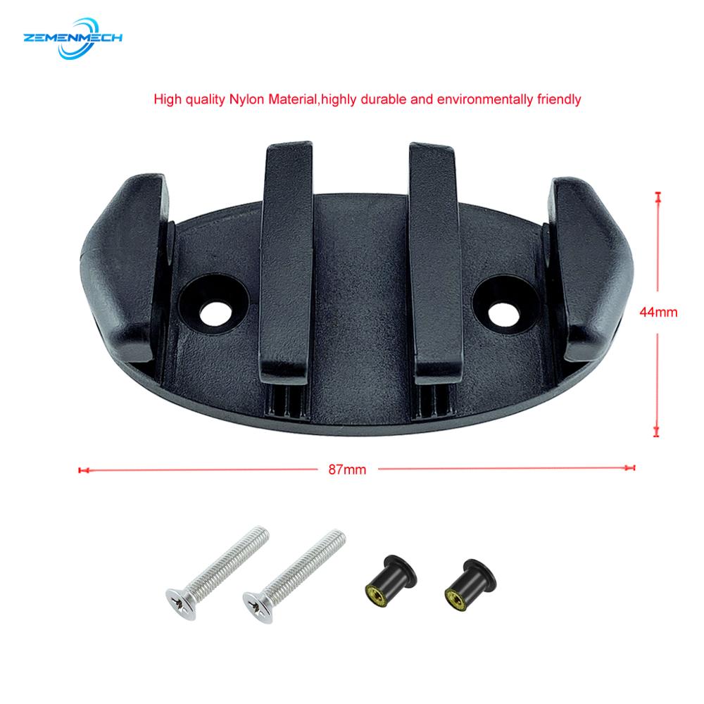 2PCS Black Nylon Rope Clamp Cleat Base Kayaks Canoes Boats Decks Replacement Rowing Marine Accessories Boat Accessories De Pesca