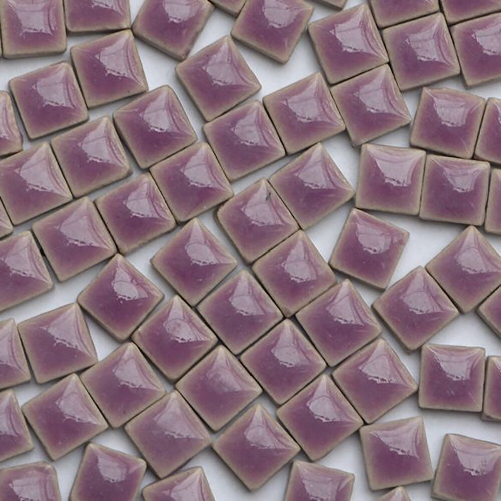 Azulejos de mosaico de vidrio Multicolor, azulejos cuadrados de cerámica, DIY, manualidades de pared, 100 Uds.