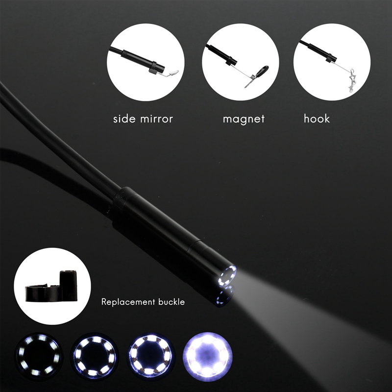 Industrial Pipeline Fuel Tank Waterway Auto Repair Inspection 8Mm Endoscope Camera Pipeline Inspection