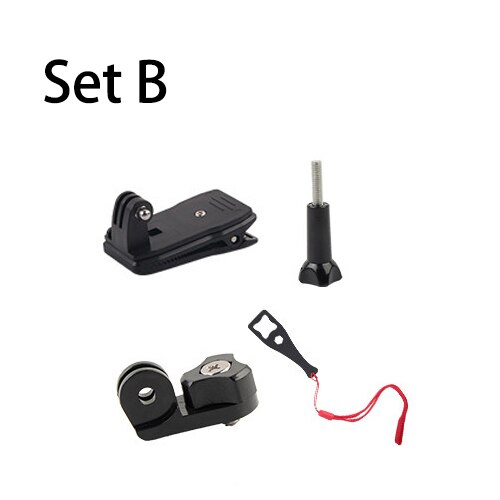 Para GoPro 8 accesorios mochila Clip abrazadera hebilla de senderismo bolsa montaje 360 rotación para Go Pro Hero 8 7 6 xiaomi Yi SJCAM EKEN Cámara: Set B