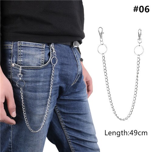 Stile Straße groß Ring Schlüssel Kette Felsen Punk Schlauch Hipster Schlüssel Ketten Schlauch Keychain HipHop Zubehör: 6