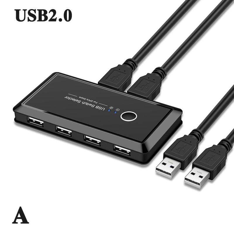 interruttore USB 3.0 selettore interruttore 2 porte pc condivisione 4 dispositivi USB 2.0 per tastiera topo scanner stampante Kvm interruttore centro: USB2.0