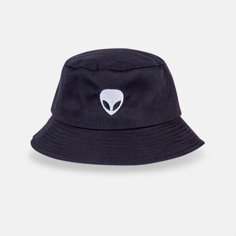 Svart vit solid bucket hatt unisex hatt hip hop goros herr dam sommar panama hatt strand sol fiske hatt: 2