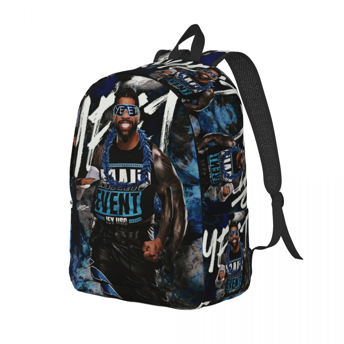 Custom Jey Uso Yeet Classics Canvas Backpack for Men Women School College Students Bookbag Fits 15 Inch Laptop Bags