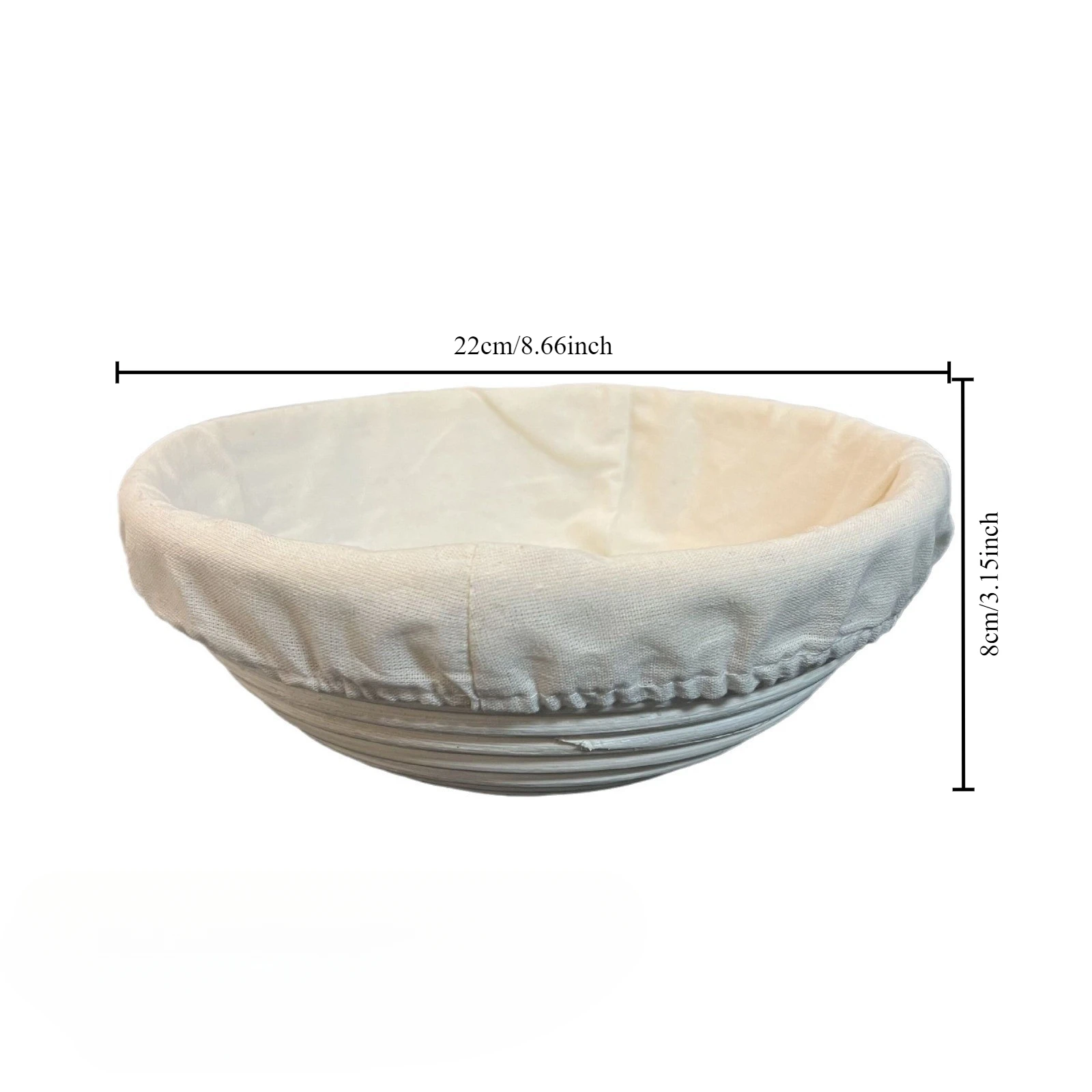 Bread Proofing Basket Sourdough Proofing Basket Round Proofing Bowls Handmade Rattan Baskets Liners Sourdough Bread Making Kit: black