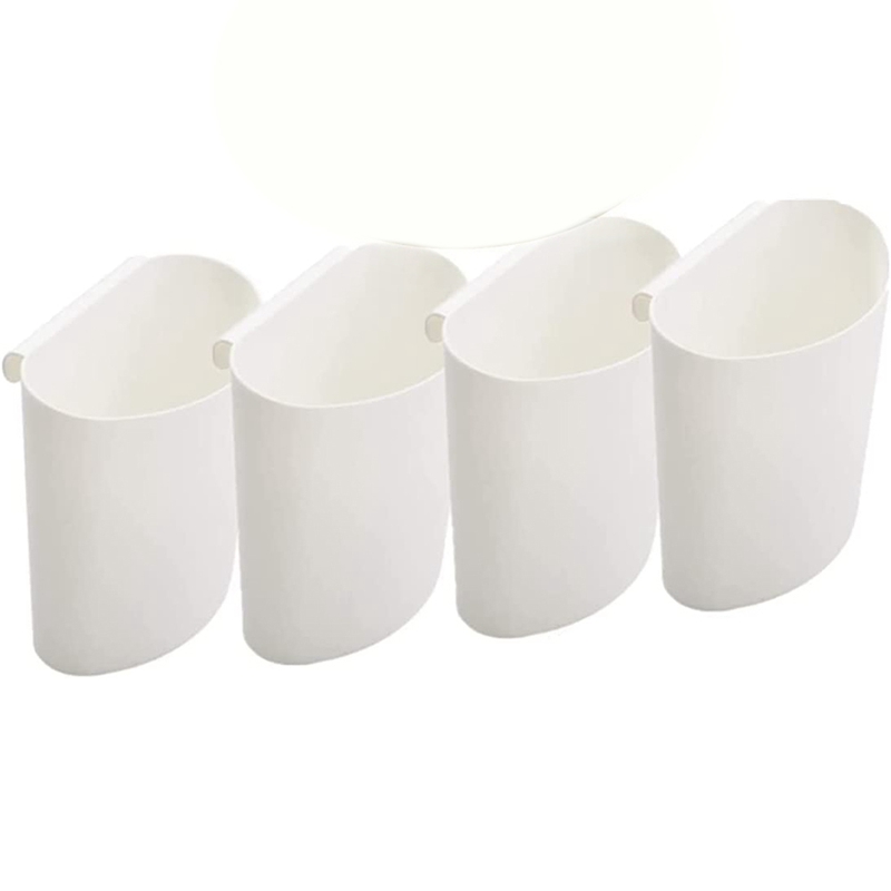 4 Pieces of Skin Management Cart Small Hanging Bucket Beauty Salon Hanging Basket Portable Storage Basket Tool: white