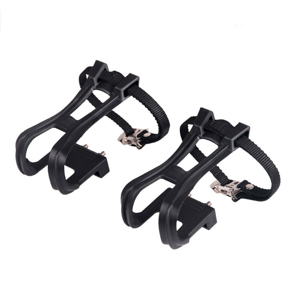 1 set tåklämmor med rembälten för fast växel tillbehör för mountainbike-pedalcykelverktyg