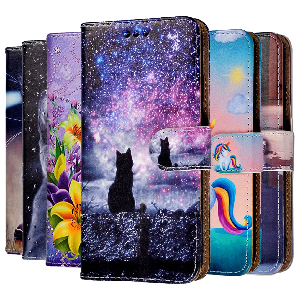 For TCL 30 Case TCL T676K T676J Case Print Flip Wallet Cover Protective Etui Book Leather Coque For TCL30 Phone Hoesje Case