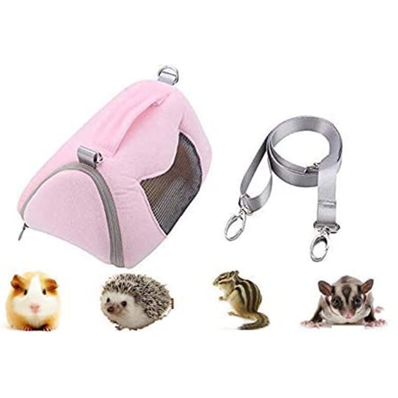 Hamster Carrier Tas Draagbare Outdoor Reizen Handtas Met Verstelbare Schouderriem Voor Hamster Kleine Huisdieren