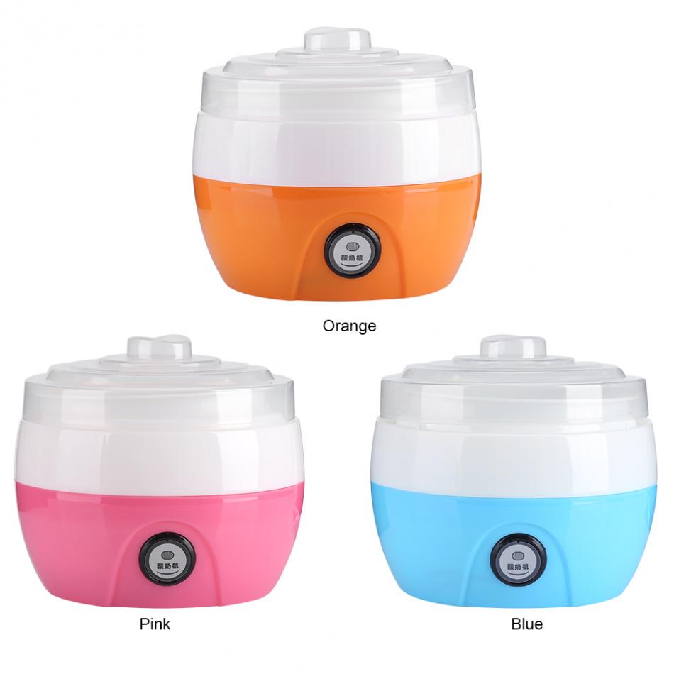 Yaourtière automatique, 1l, 220V, rose, réservoir en plastique, appareil de cuisine, bricolage, outils ménagers