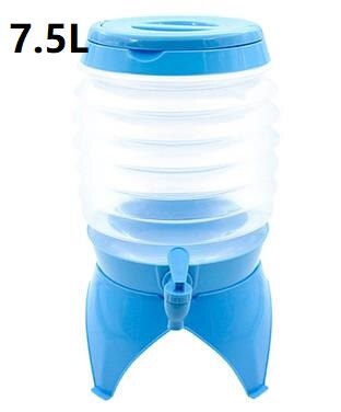 3.5L/5.5L/7.5L Outdoor Waterzakken Opvouwbare Draagbare Drinken Kamp Koken Picknick Bbq Water Container Bag Carrier Auto water Tank: blue-7.5L