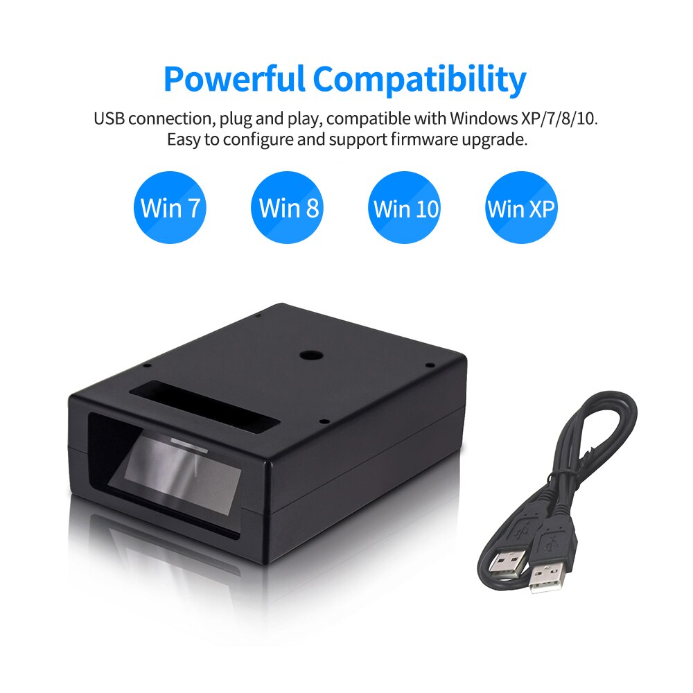 1D USB Wired Embedded Box Bar Code Scanner Barcode Scanner Self-Induction 1D Bar Code Reader Scanner for Supermarket Bookstore