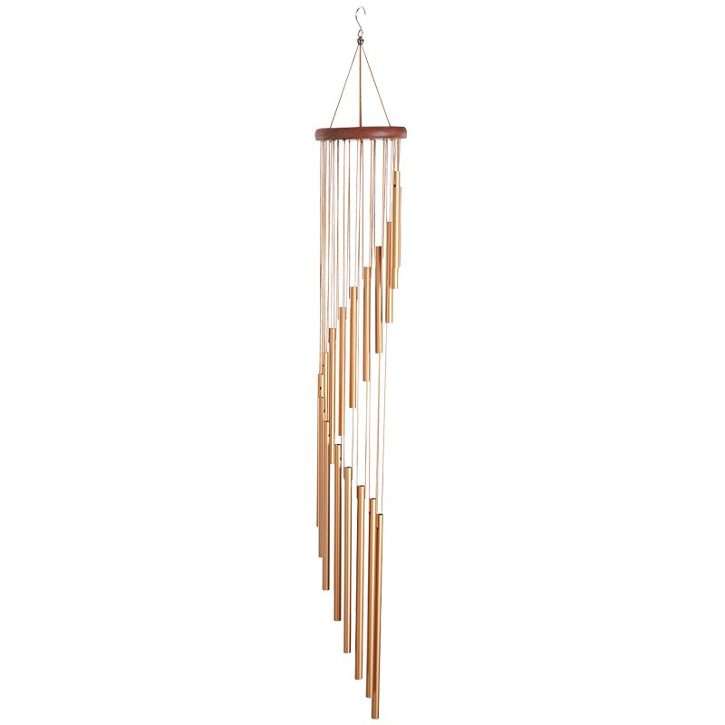 Wind Chime Outdoor Grote Sliver Aluminium Buis Wind Chime Massief Hout En 18 Scrub Aluminium Goud Buizen Wind Chime