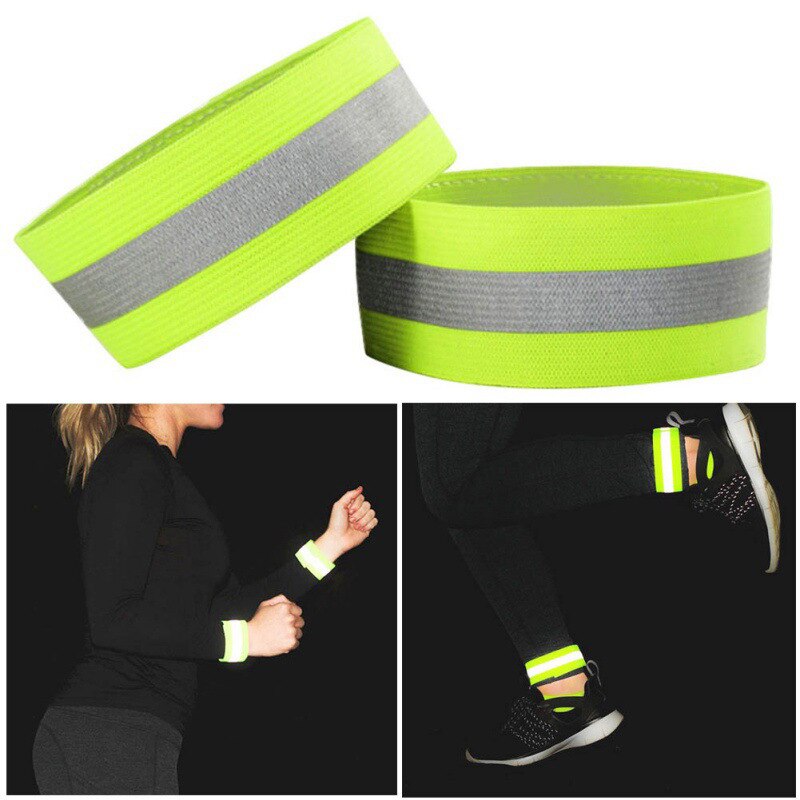 Tiras reflectantes de ciclismo para correr y pescar, cinta reflectante de seguridad en bicicleta, 1 unidad