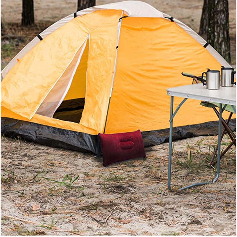Draagbare Zachte Ultralight Opblaasbare Pluche Air Kussen Slaap Kussen Reizen Slaapkamer Wandelen Strand Auto Vliegtuig Hoofd Rest