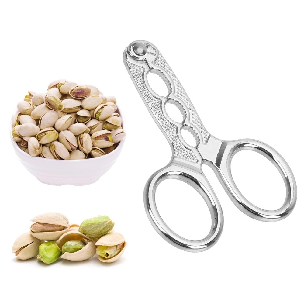 Stainless Steel Nutcracker Multi-Function Walnut Pine Sheller Opener Snack Chopsticks Play Games Finger Chopsticks Accessory