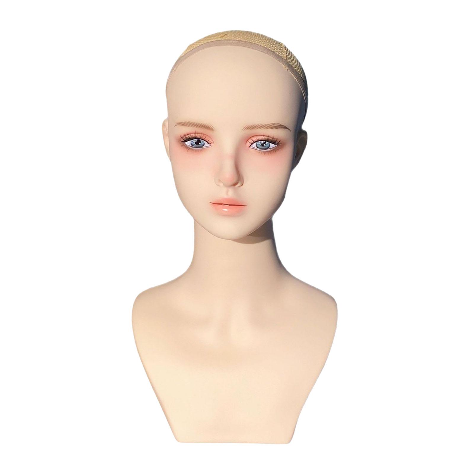 Tête de mannequin T1 pour lunettes et casquettes, présentoir de perruque, tête de mannequin féminin avec initié au style exécutif, tête d'entraînement