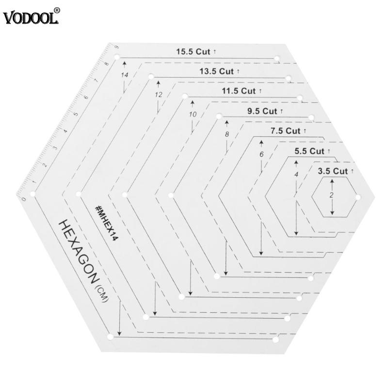Transparent Acrylic Rulers Patchwork Craft Quilting Ruler Cutting Rulers Scale DIY Handmade Tailor for Home Sewing Tools Hexagon: Hexagon