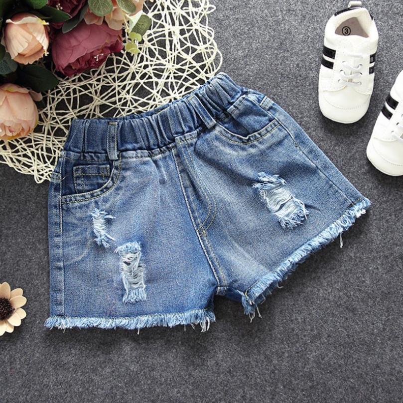 2-7 T Sommer Kinder Jeans Für Mädchen Casual Denim Loch Kurze Hosen Kleinkind Baby Kurze Hose Kinder mädchen Jungen Kleidung Y1032