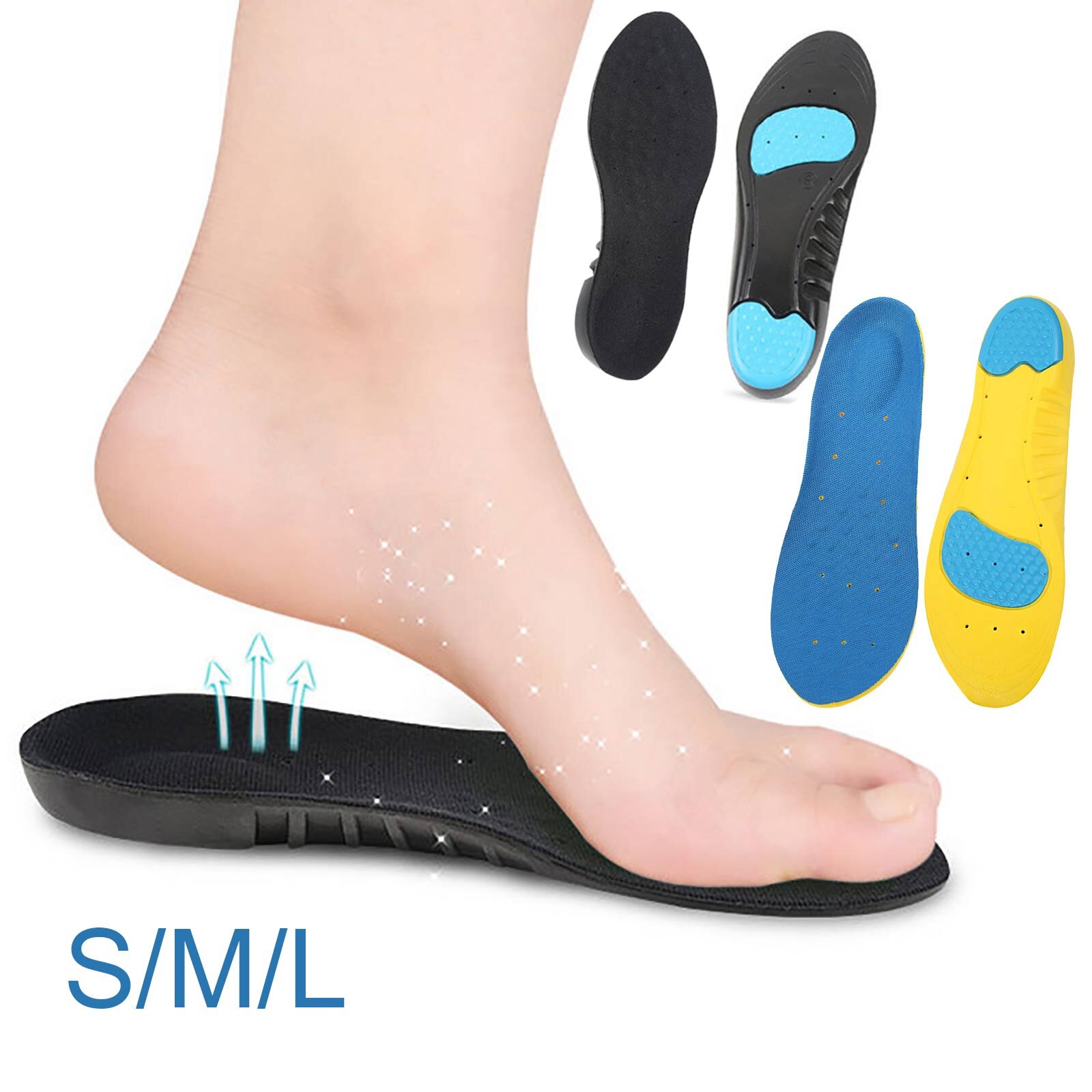 2 pezzi inserti per scarpe Unisex plantari sportivi plantari scarpe di supporto solette assorbimento degli urti soletta per scarpe da uomo da corsa per piedi