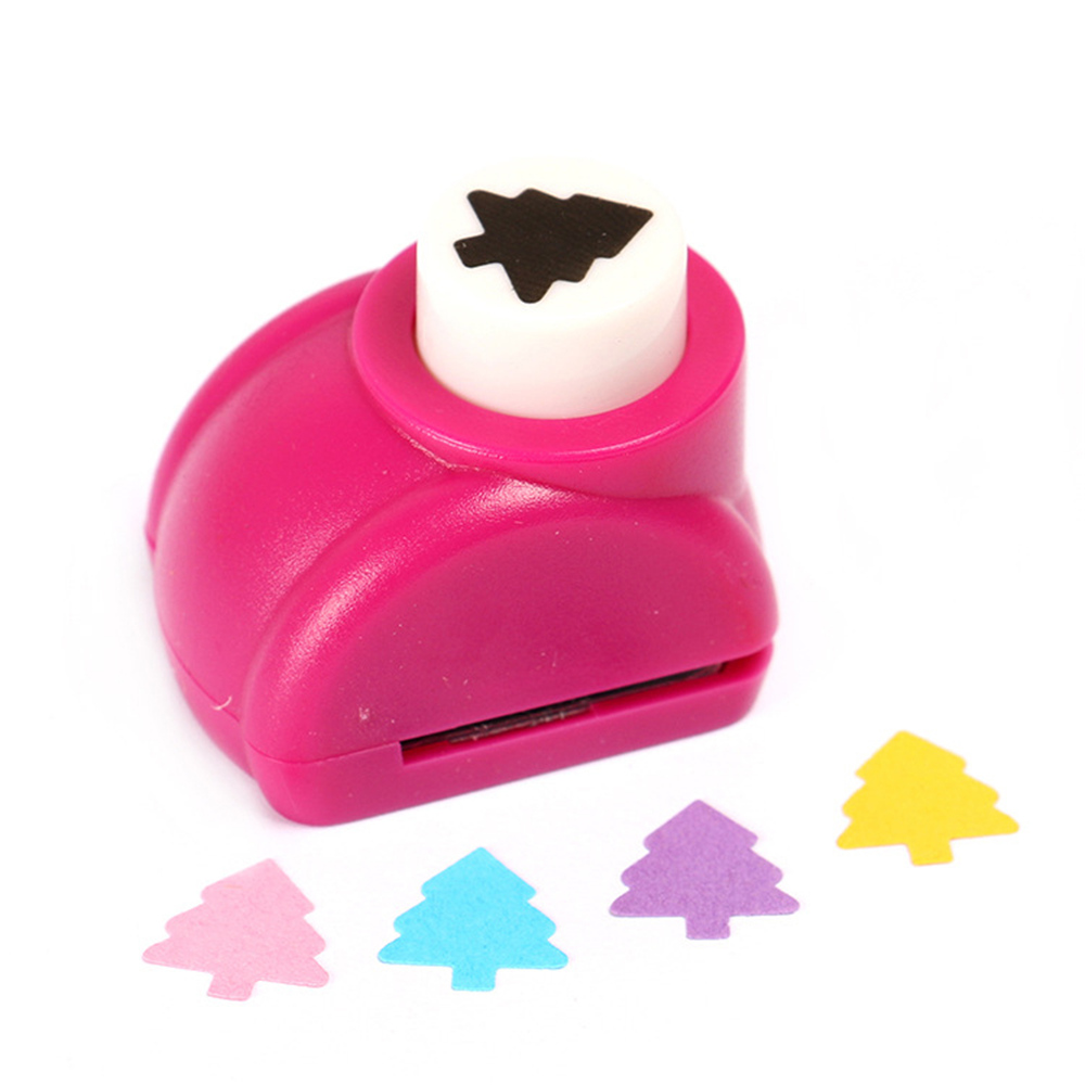 Mini DIY Stationery Kid Xmas Hand Press Album Paper Craft Punch Embosser Tree: tree