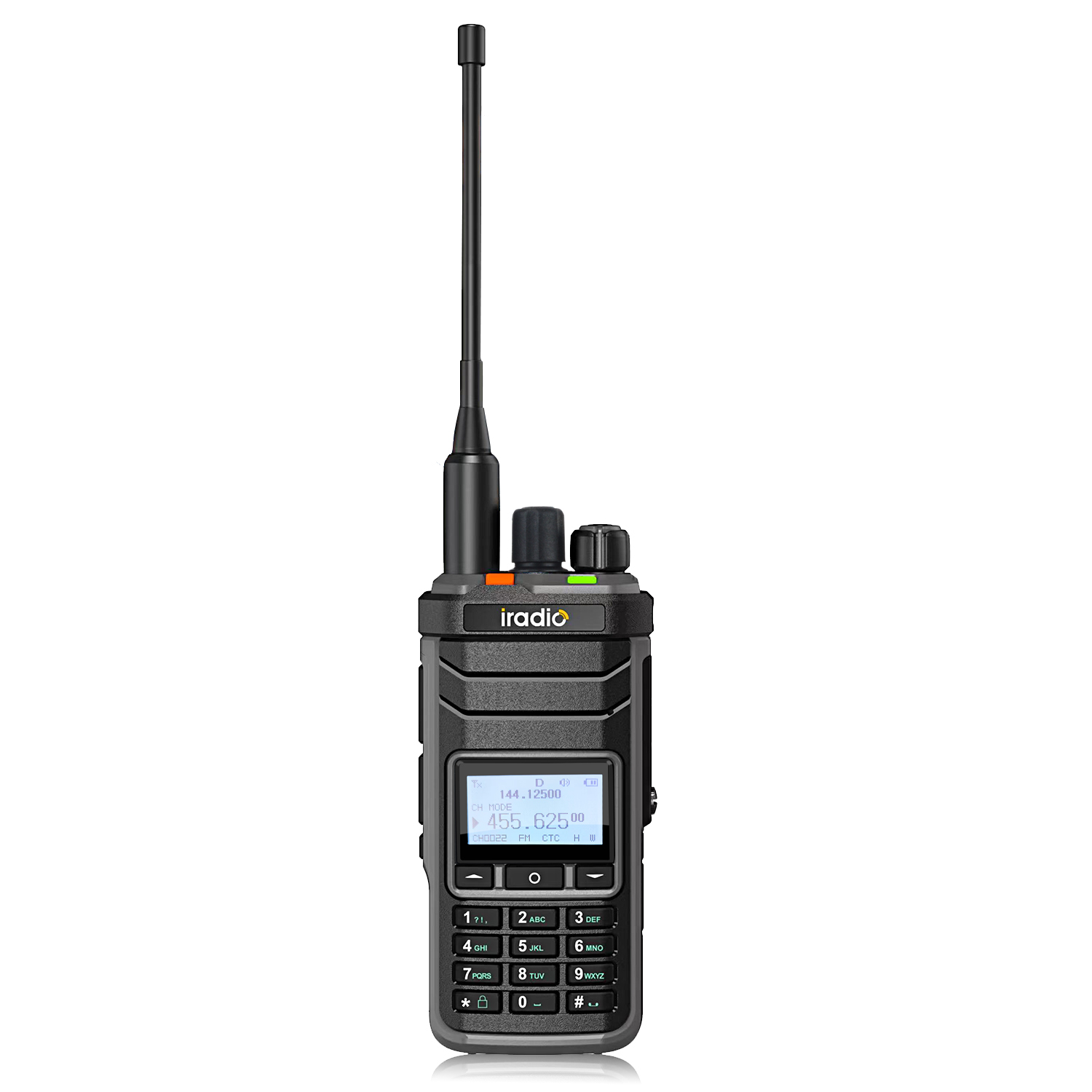 Iradio Walkie Talkie UV-88 HF CB VHF UHF Aviation Freq Multi-Band Multi-Modulation AM FM SW MW LW CB SSB Tragbares Funkgerät: Black / EURO