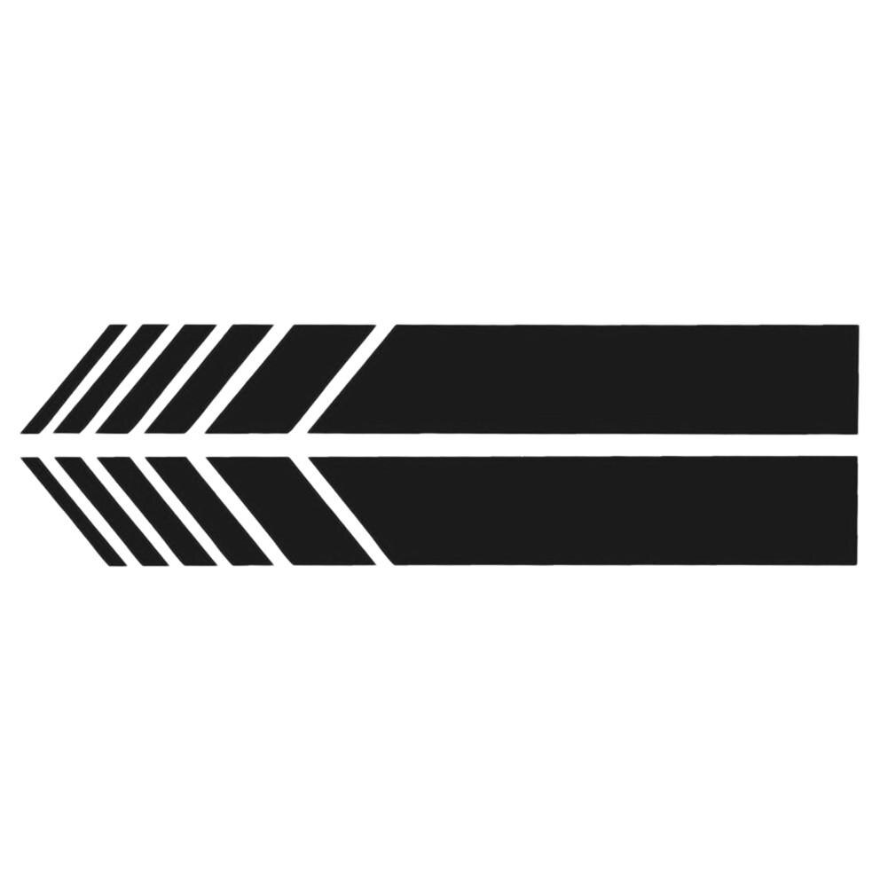 2 Stuks Auto Auto Suv Vinyl Grafische Carrosserie Sticker Side Decal Streep Diy Decals: Black