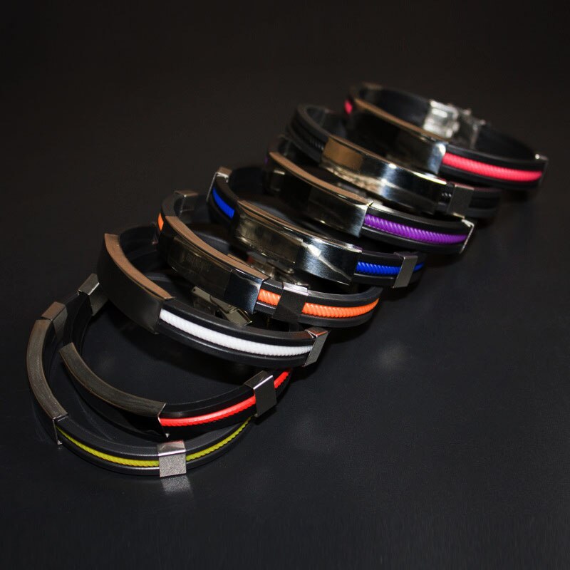 2022 Titanium Staal Rvs Accessoires Charm 5 Clolor Armband Siliconen Armband Man Mode Sieraden