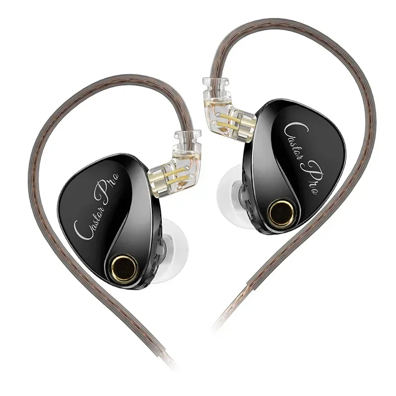 KZ Castor PRO Bekabelde oortelefoon Dynamische stuurprogramma's Hoogwaardige afstembare oortelefoon Hfi-geluidskwaliteit Bass-headsets IEM Gaming-headset: Black