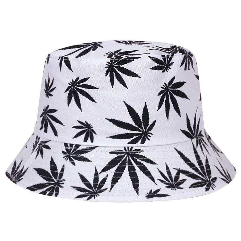 Visser Hoeden Mannen Vrouwen Maple Leaf Emmer Hoed Hip Hop Borduren Katoen Outdoor Zomer Casual Swag Emmer cap: Grijs