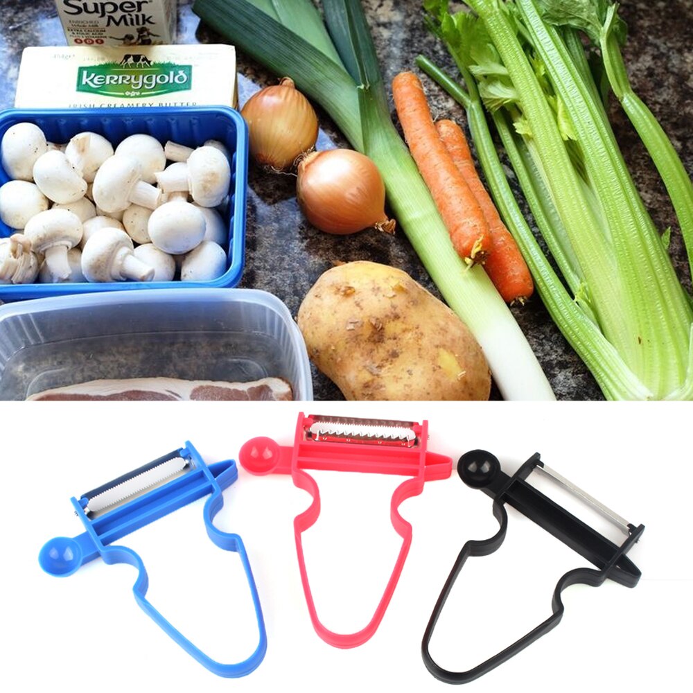 3 st/set magic trio peeler slicer strimlare skalare julienne cutter multi-peel rostfritt stål blad zesters köksredskap set