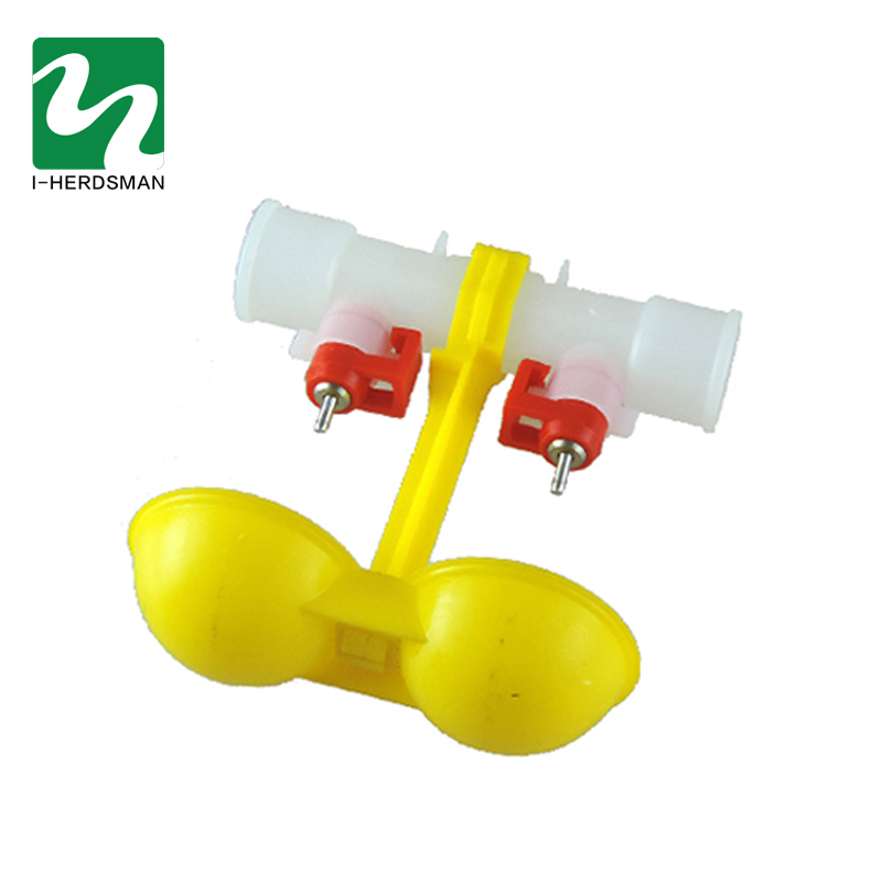 5 stks Dubbele drinknippels fonteinen kip drinknippels kip drip catcher feeder voor kippen vogel kwartel gevogelte kit