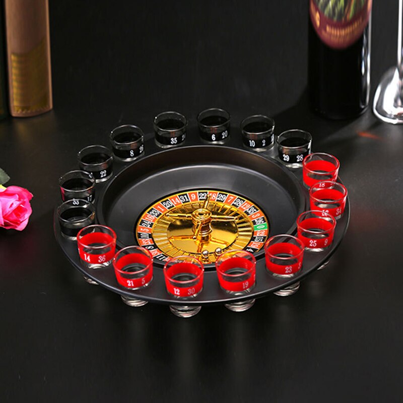 Shots Glass Roulette Drinking Game Set with 16 Shots Glasses Adult Party Games Best Price