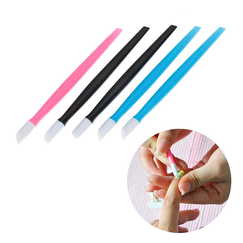Removedor de cutícula y piel muerta para uñas, Palito para manicura, herramientas para uñas, al azar, 2/5 Uds., removedor de cutículas, pluma para molienda de uñas