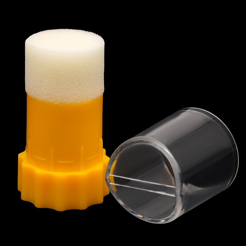 Botella marcadora de abeja reina, jaula para marcar abejas, receptor de marcado con émbolo de felpa, suministros de apicultura para jardín, 1 ud.: Plata