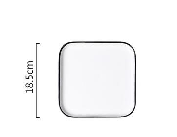 Plaat Nordic Stijl Keramische Diner Plaat Huishouden Steak Creatieve Effen Kleur Plaat: 5