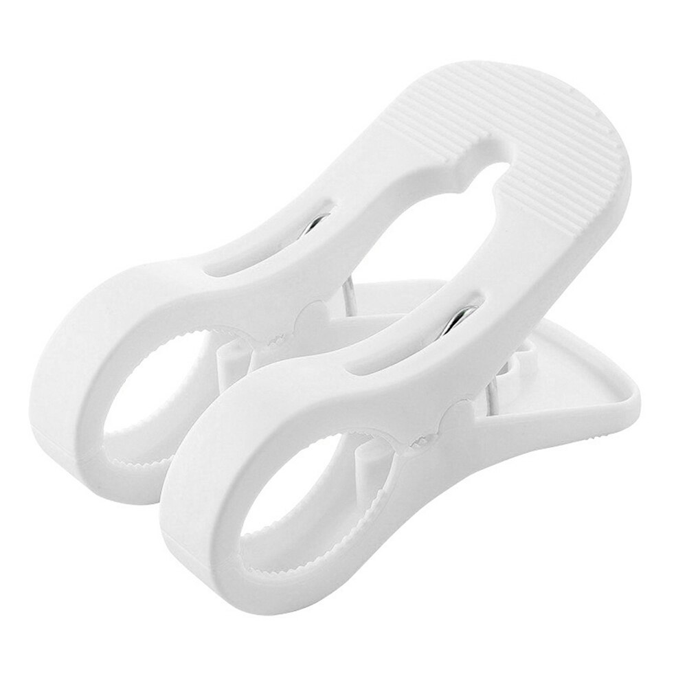1pcs Laundry Clothes Pegs Large Windproof Bed Sheet Clips Cotton Quilt Clothing Plastic Clothespin Clothes Sun Caught Big Clip: White