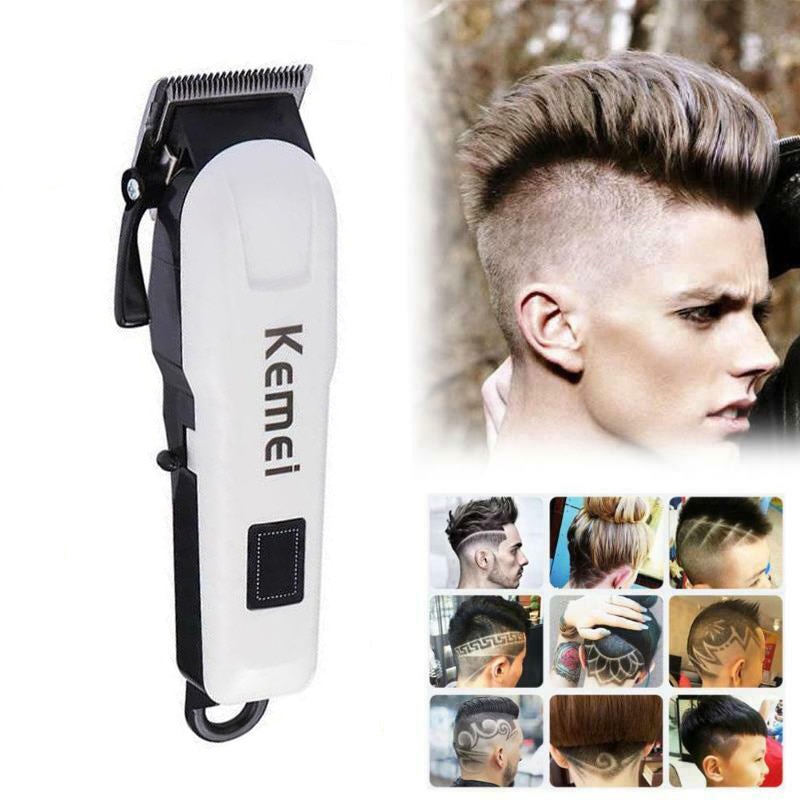 Kemei KM-809A Multi-function Hair Trimmer Rechargeable Sharp Hair Clipper Waterproof Washable Man Cordless Hair Clipper