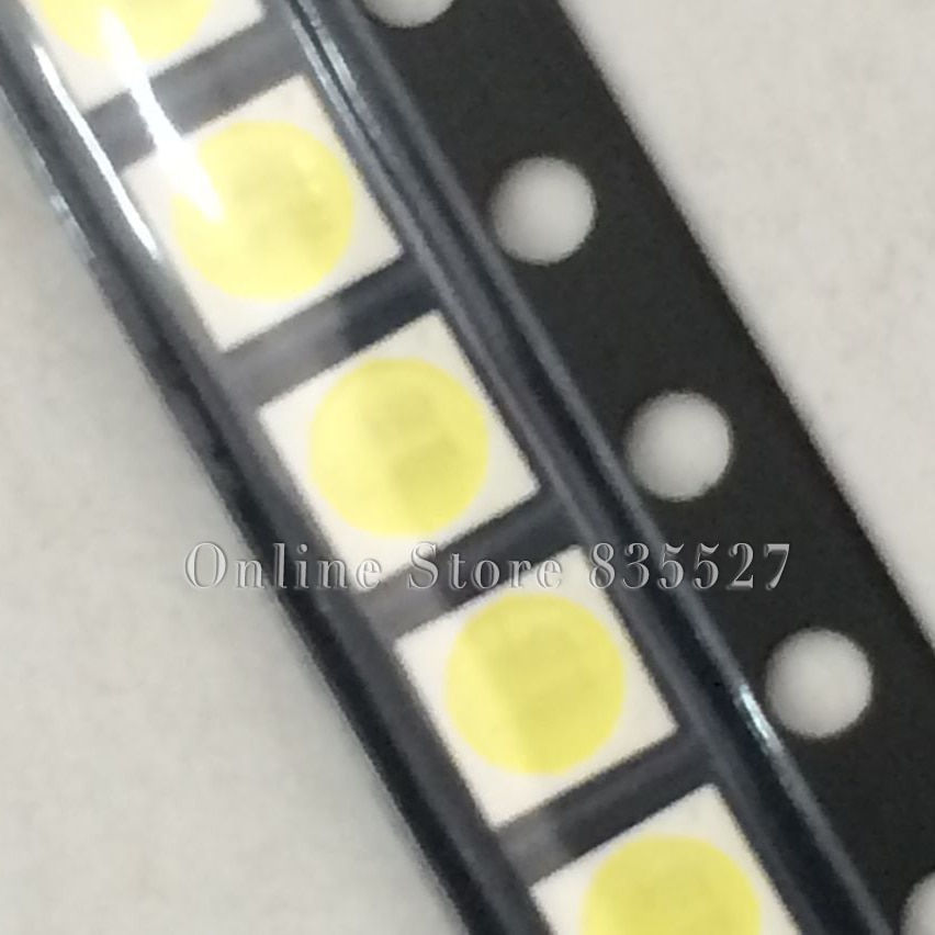 200 stuks/partij 3030 110lm 1w 6v 150ma witte smd led lamp kralen lichtgevende diode koperen stent gouden draad dubbele chip
