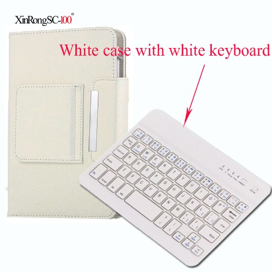 Til huawei mediapad  t3 10 ags -w09 ags -l09 honor play pad 9.6 tommer tablet aftagelig trådløst bluetooth tastatur pu cover cover: 2