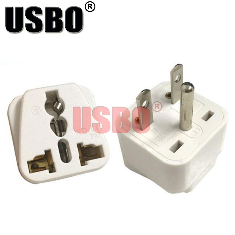 Black white American travel universal adaptor plug 15A 250V USA Canada Thailand Japan Taiwan power adaptor plug socket convertor: White