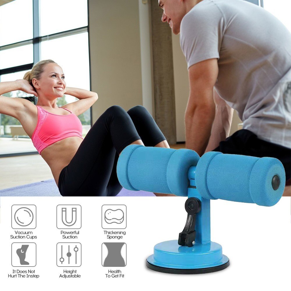 Multifunctionele Fitness Sit-Ups Assist Device Osculum Soort Vacuüm Zuignap Abdominale Curl Extra Apparaat: Blauw