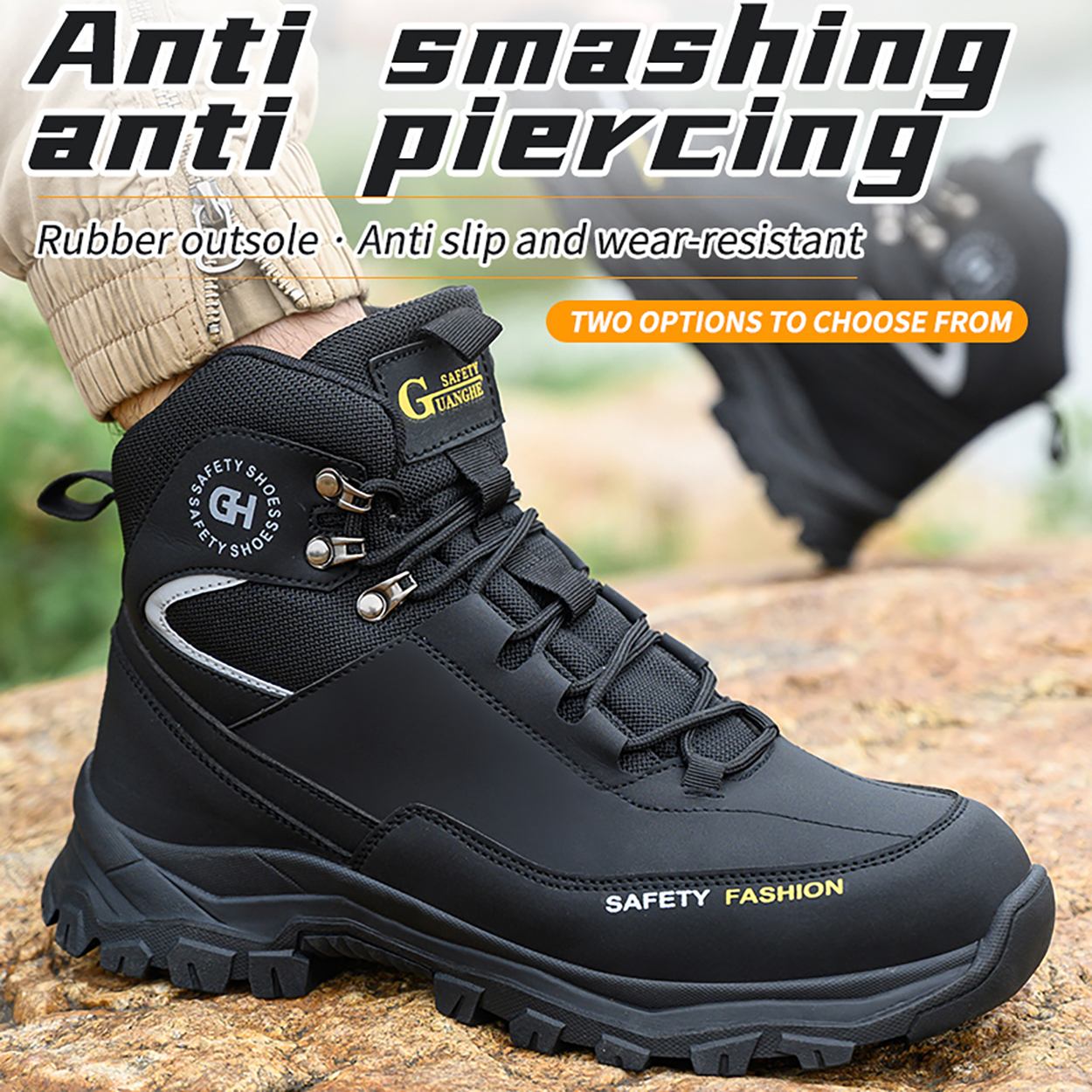 Pannensichere, rutschfeste Arbeits-Wandererstiefel, Lagerbier-Sicherheitsschuhe, leichte Anti-zerschlagen-Stiefel, Schutz-Sicherheitsschuh für Herren