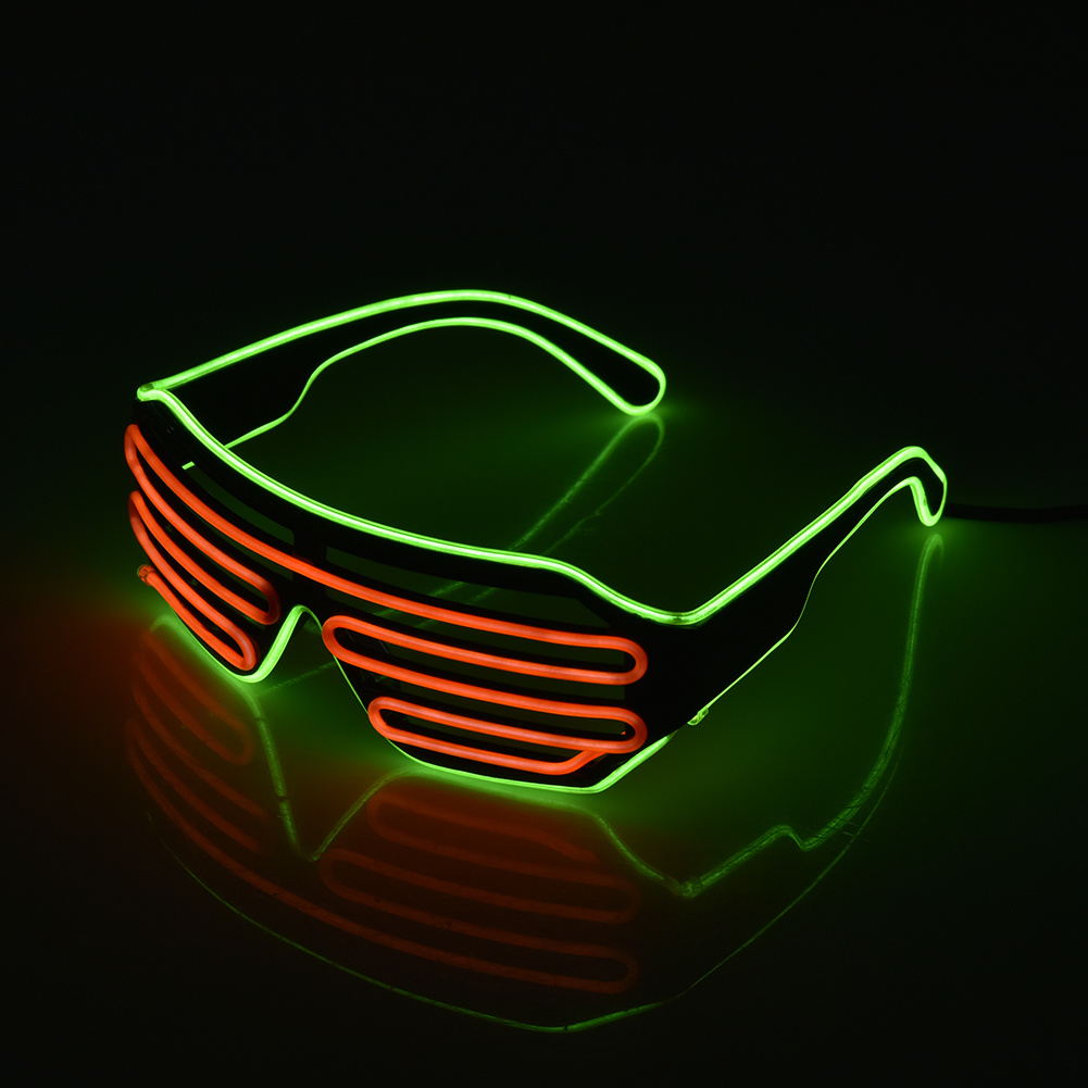 LED Leuchtende Nachtsicht Gläser Halloween glühend Neon- Weihnachten Party Blinklicht Sonnenbrille Glas Festival Brillen
