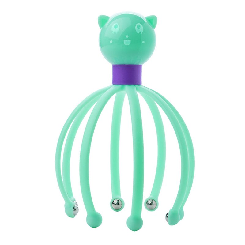 Masseur de tête de poulpe, Relaxation du cuir chevelu, soulagement du corps, élimination de la Tension musculaire, fatigue, Instrument de massage de tête en métal: 06