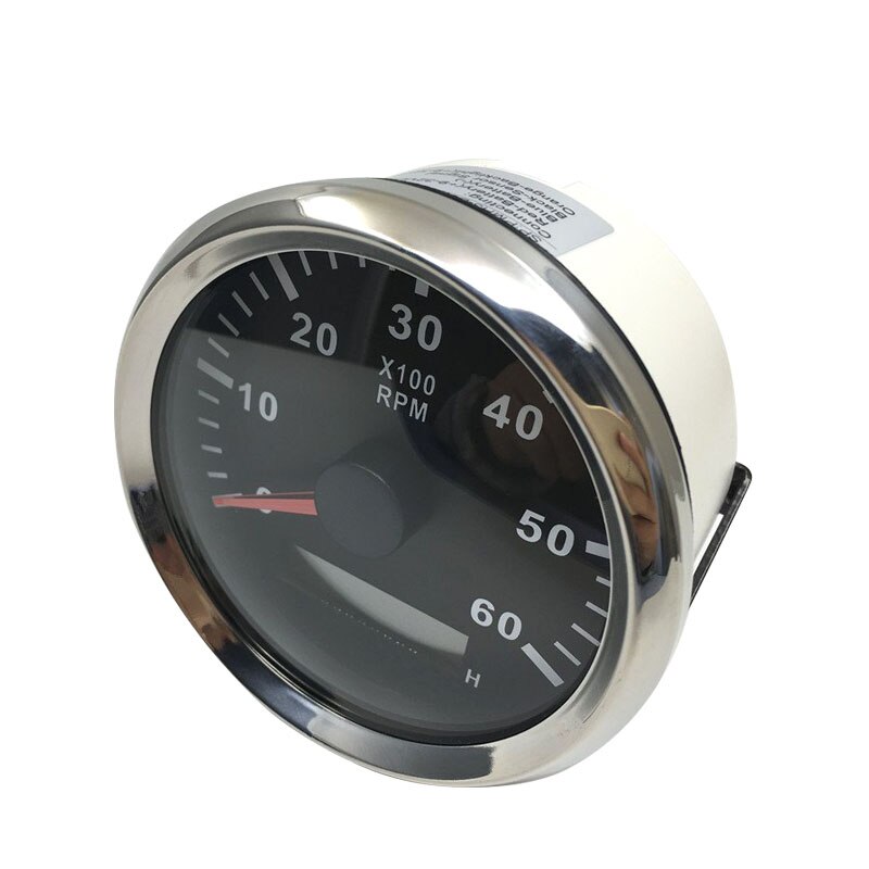 Neue Universal- 85mm Marine Außenborder Drehzahlmesser 6000 RPM Mit LED Betriebsstundenzähler Stiefel Lkw Auto RV Wasserdicht Meter