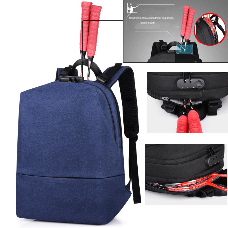 Men‘s Backpack Anti-theft USB Charging Laptop Backpack Tennis Backpack Racket Bag School Backpack Backpack Bag
