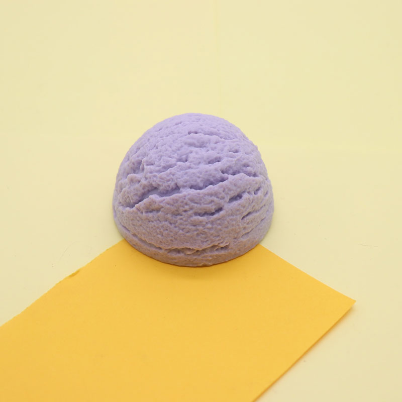 Kjøleskap magnet iskrem ball pvc modell kjøkken dekorasjon magnetisk klistremerke lim stereo låve som fargerik rød gul: Taro lilla