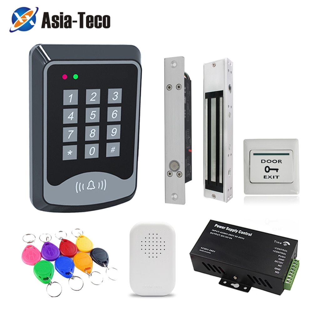 RFID keyboard keys Smart Door Access Control System With Power Supply 180KG electronic lock Door Access Control System Kit