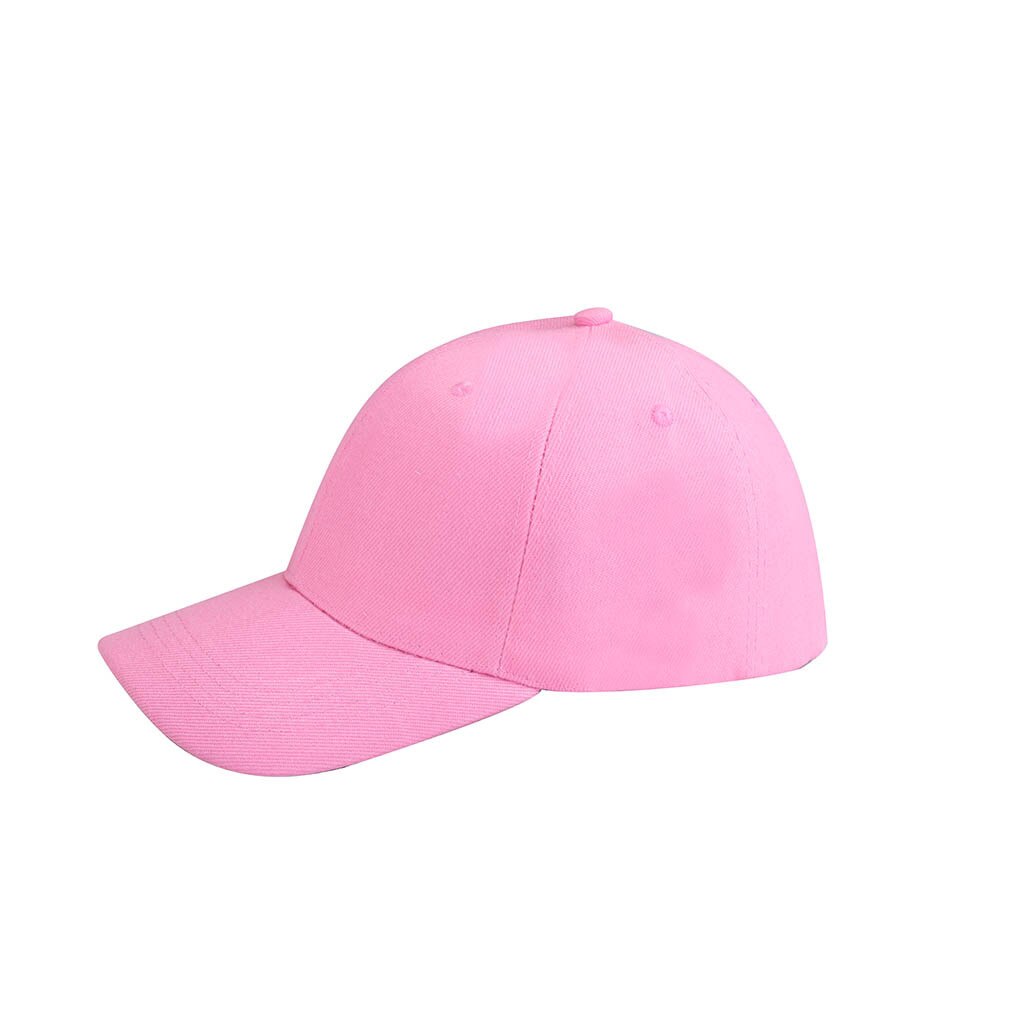 Berretto Da Baseball di modo Degli Uomini Delle Donne Della Protezione di Estate Uomo Del Cappello Del Cotone Regolabile Unisex di Snapback di Hip-Hop di Colore Solido Cappelli Outdoor caps: Pink